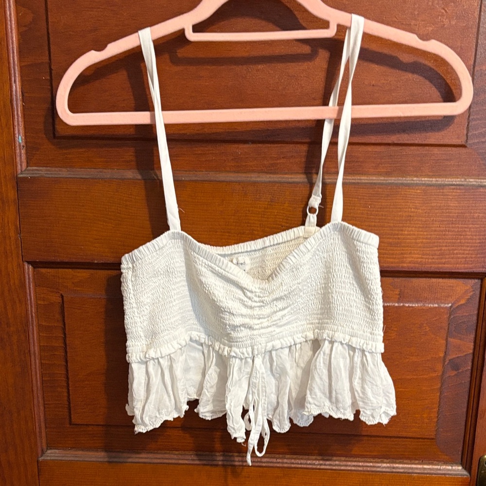 Wilfred Cream Smocked Ruffle Camisole